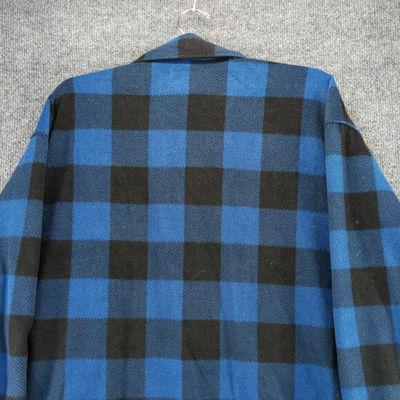 Wrangler Authentics Button Up Long Sleeve Shirt Size XLT Blue Plaid - Picture 8 of 10